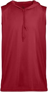 Badger Youth B-Core Sleeveless Hooded T-Shirt, S, Red