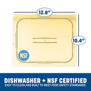 Carlisle FoodService Products Half Size 1 pack / Amber / Modern Lids