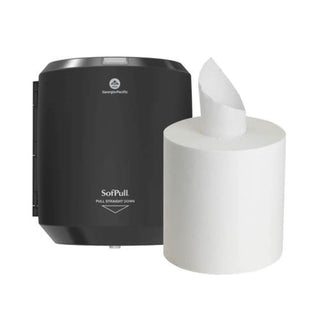 SOFPULL® CENTERPULL Regular Paper Towel Dispenser Starter KIT BY GP PRO () by Georgia-Pacific – Regular, Plastic, Black, Pack of 2, Model 58206B
