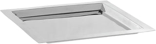 HUBERT Serving Tray Square Silver Stainless Steel with Mirror Finish - 11" L x 11" W x 3/4" H
