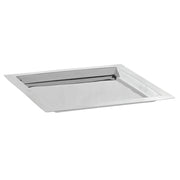 Serving Tray Square Silver Stainless Steel with Mirror Finish - 11" L x 11" W x 3/4" H by HUBERT – 11" x 11" x 0.8", Stainless Steel, Silver, Model TR02901188