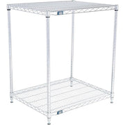 ESD, 2 Tier, Wire Shelving Starter Unit, 30" W x 24" D x 34" H by Nexel – 2, Alloy Steel, Chrome, Model 24303ESD2