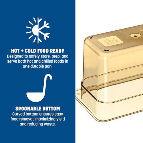 Carlisle FoodService Products Fourth Size 1 pack / Amber / 6" Deep Storage & Transport