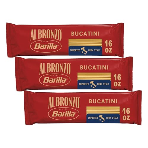 Barilla 16 Ounce (Pack of 3) / Barilla Al Bronzo, Bucatini, 16 oz / 3 Pasta