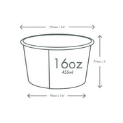 Vegware 16oz / White / Container Food Storage Containers