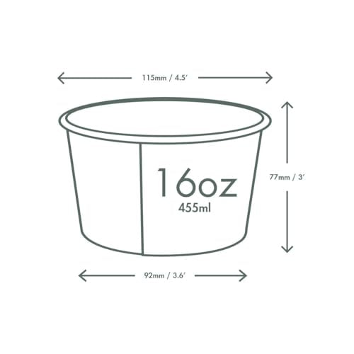 Vegware 16oz / White / Container Food Storage Containers
