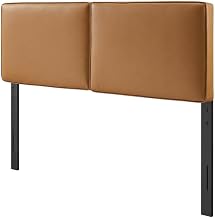 Furnifact Leather King Headboard, Upholstered Faux Leather, Durable Frame, Stylish Modern Design, Comfortable Padded Surface for Bedroom Decor