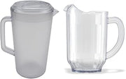 G.E.T. 1 Gallon and Carlisle 60 Ounce Clear Plastic Pitchers with Lids Bundle