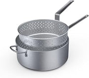12-quart Wear-Ever® aluminum fryer in natural finish and plated handle