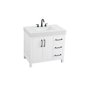 Elegant Kitchen and Bath 36" Single Bathroom Vanity in White by Elegant Lighting – unspecified, Wood, White, Model VF60636WH