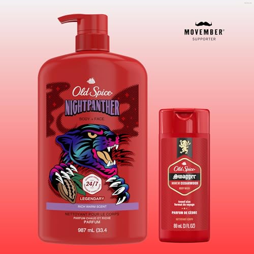 Old Spice NightPanther / 33.4 Fl Oz (Pack of 1) / Red Body Washes