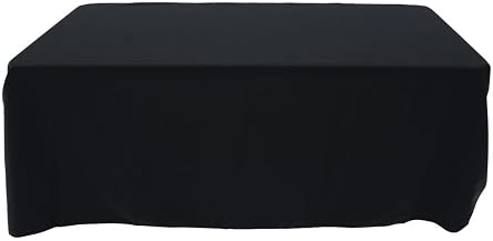 HUBERT Tablecloth Rectangular Black Spun Polyester 5 Ft - 60"W x 120"L
