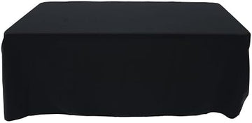 HUBERT Tablecloth Rectangular Black Spun Polyester 5 Ft - 60"W x 120"L