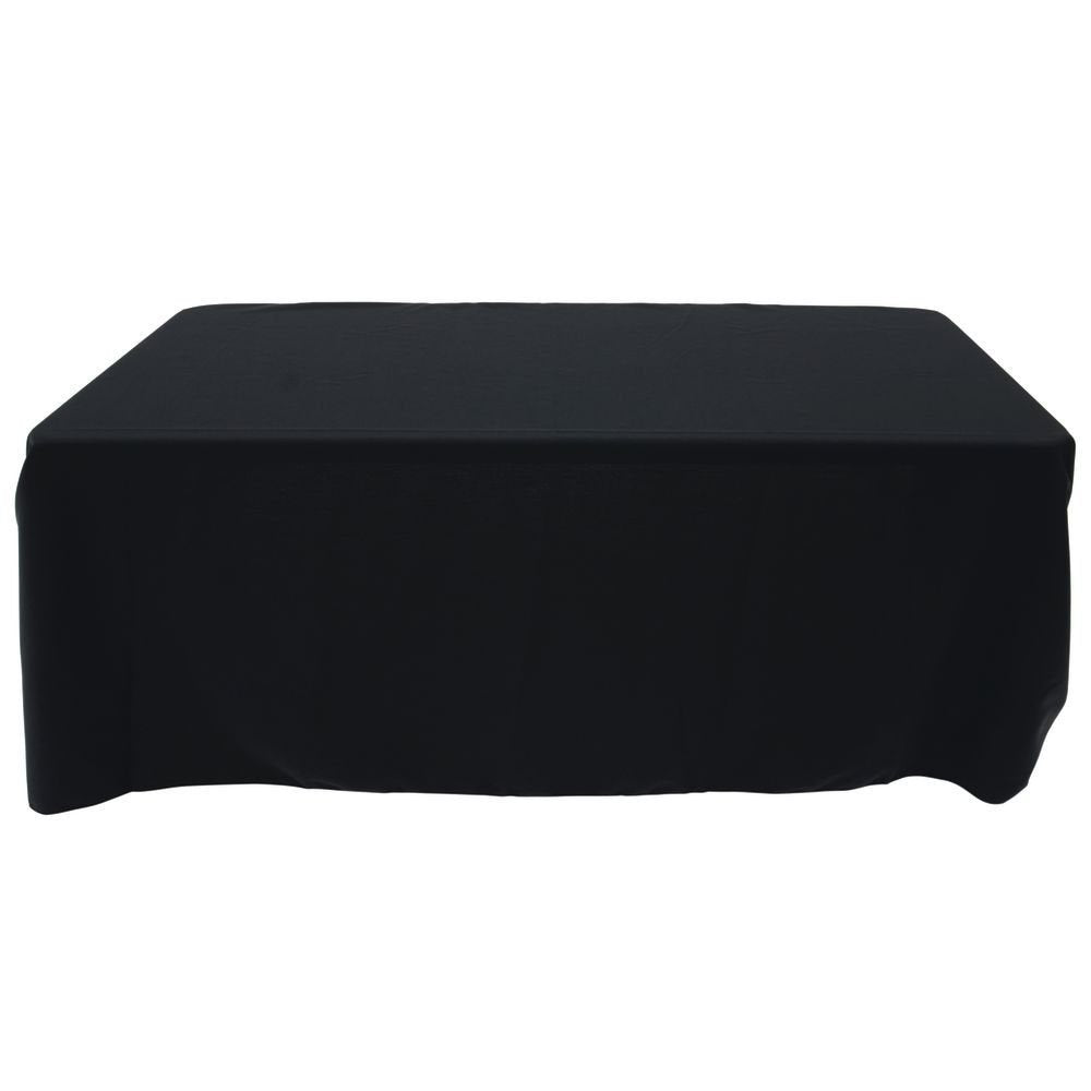 Tablecloth Rectangular Black Spun Polyester 5 Ft - 60"W x 120"L by HUBERT – 120" x 60" (Rectangular), Model BTC2-60X120-110