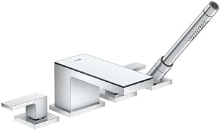 hansgrohe AXOR MyEdition 4-hole bath tub edge fitting, colour: chrome/mirror glass - 47430000