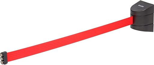 Global Industrial Magnetic Retractable Belt Barrier, Black ABS Plastic Case