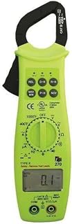 TPI 270 HVAC-R Autoranging Digital Clamp-On Meter Digital Multimeter, 40 Megaohms Resistance, 600V AC/DC Voltage, 400A AC, 400 Microamperes DC Current