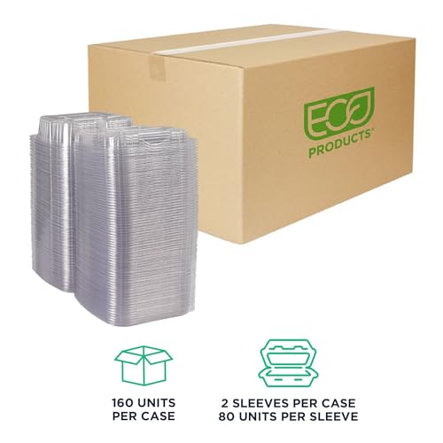 ECO PRODUCTS 8" 3 Compartment / Clear / Green Products Cups