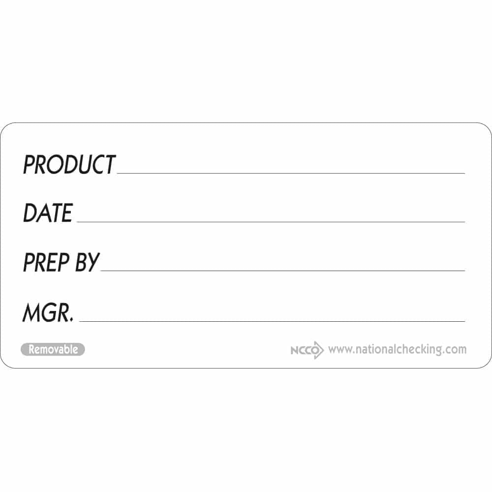 National Checking Company DateIt Rectangle Product Generic Removable Label by NCCO – 2" x 4", Sticker, White, Pack of 500, Model RP24R