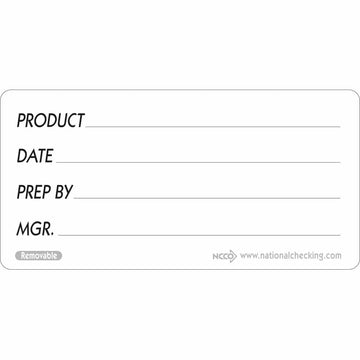 National Checking Company DateIt Rectangle Product Generic Removable Label by NCCO – 2" x 4", Sticker, White, Pack of 500, Model RP24R