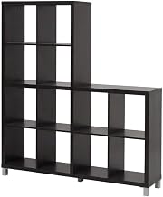 Furnifact Brown Modern Cube Shelving Unit with Engineered Wood Frame, Faux Wood Grain Paper Veneer, Spacious Storage Organizer for Living Room Office