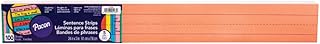 Pacon Sentence Strips, 3" x 24", 5 Assorted Kaleidoscope Colors, 1.5" Ruled, 100 Strips/Pack, Case of 24 Packs, 2400 Pieces Total