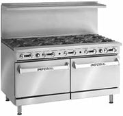Imperial IR-10 Gas Restaurant Range 60"W with (10) Open Burners & (2) Standard Ovens (390,000 BTU)