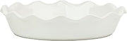 10 Strawberry Street Delano Ruffled Pie Dish, White