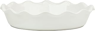 10 Strawberry Street Delano Ruffled Pie Dish, White