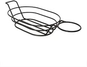 G.E.T. 4-361630 Basket with Handles & Condiment Cup Holder, Iron Teflon Coated, 13-1/4" x 6" x 2", Oval, Case of 12