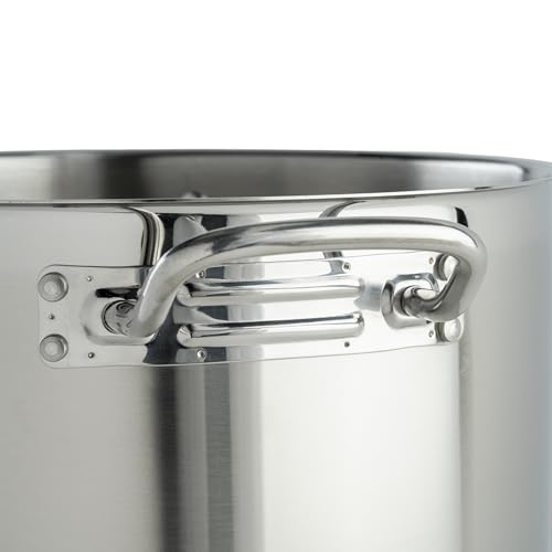 Winco 16 Quarts / Pot With Cover / Silver Stockpots