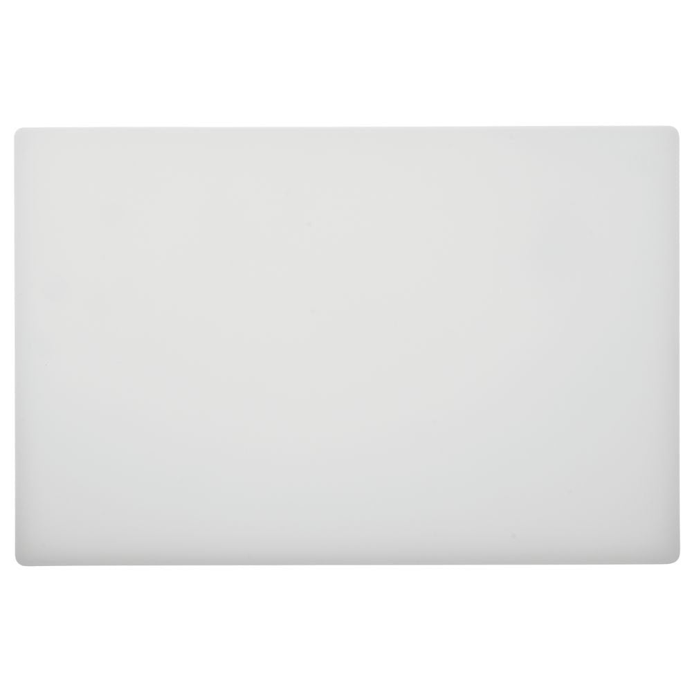 Kratos by White Plastic Cutting Board - 12"L x 18"W x 1/2"H by HUBERT – Plastic, White, Model 1218-0L-WH