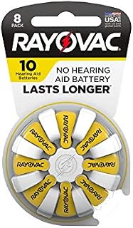 Rayovac Zinc-Air 10 1.45 volt Hearing Aid Battery 8 pk