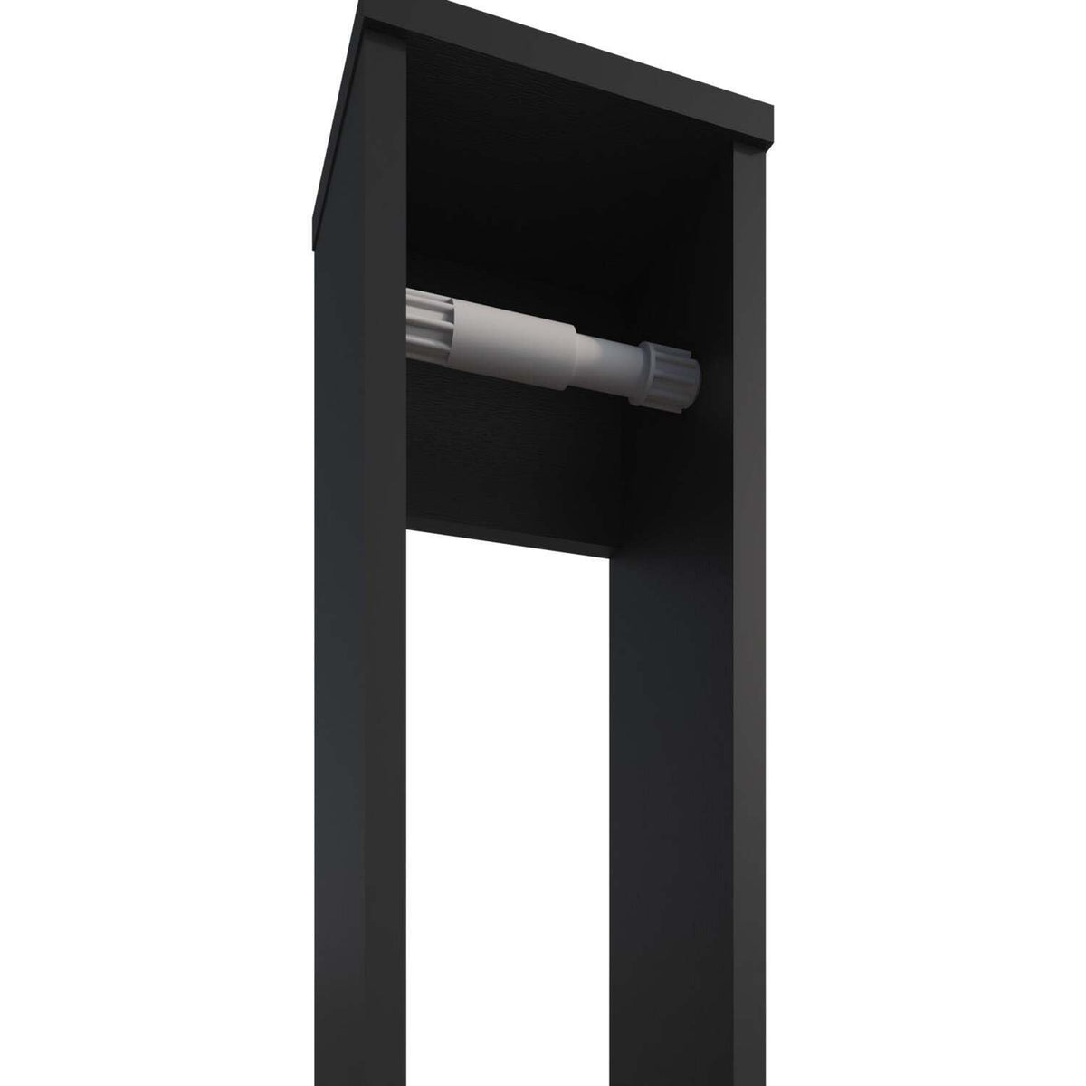 Freestanding Toilet Paper Holder Stand - Black Bathroom Dispenser by HomeStock – Model FM11031MLW-1335