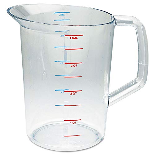 Clear Bouncer Measuring Cups 4 Quart by Rubbermaid – 24.13 cm, 3.8 liters, Polycarbonate, Clear, Model RCP3218CLE