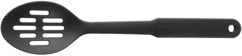 HUBERT Slotted Cooking Spoon Black Nylon - 12"L