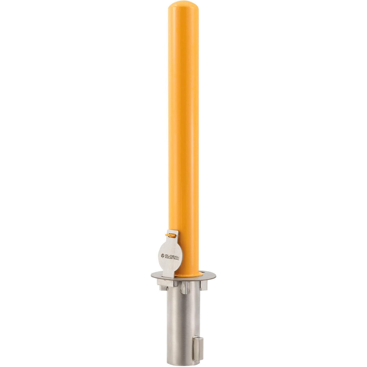 Removable Round Bollard by Global Industrial – Steel, Yellow, Model 670518