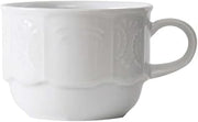 Tuxton China CHF-030 Demitasse Cup, 3 oz., 2-5/8" Diameter x 1-7/8"H, Stackable, Embossed, Microwave and Dishwasher Safe, Oven Proof, Fully Vitrified, DuraTux, Chicago, Pack of 36