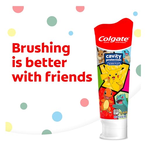 Colgate Bubble Fruit / 4.6 Ounce (Pack of 2) / Pokemon Toothpaste