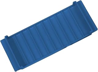CONTROLTEK Stackable Plastic Coin Tray, 10 Compartments, Stackable, 3.75 X 10.5 X 1.5, Blue, 2/Pack