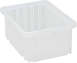 QUANTUM STORAGE SYSTEMS DG91050CL Dividable Grid Heavy Duty Part Organizer Clear Bins 11" L x 9" W x 5" H 20 Pack