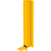 Pallet Rack Frame Guard with Pre-Drilled Base by Global Industrial – 4"L x 3.13"W x 18"H, 9-Gauge Steel, Yellow, Model 798618