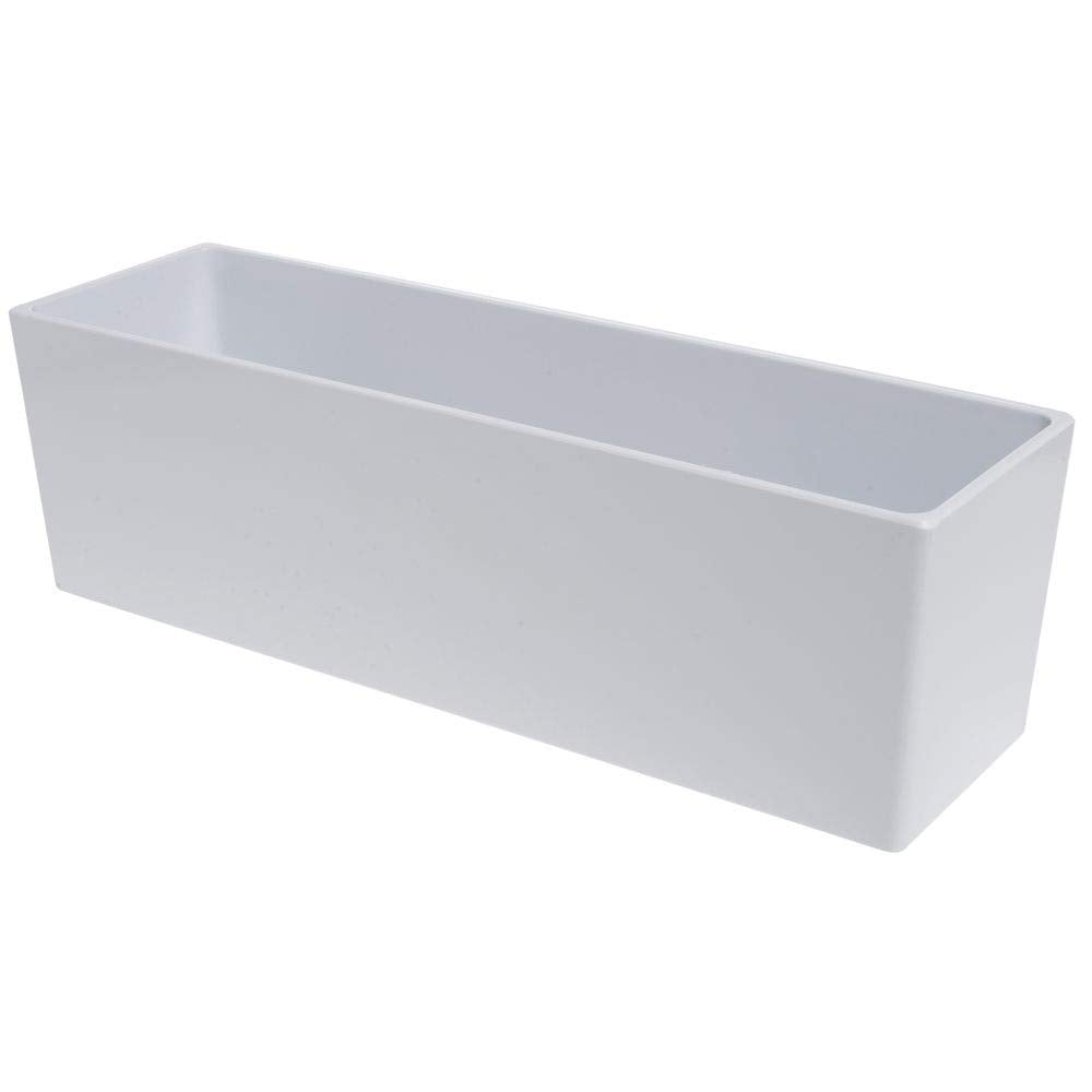 Modular Food Bar Pan 1/2 Size Long Bright White Melamine - 6"H by HUBERT – Melamine, Model H0132-BWHITE
