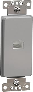 by Schneider Electric Square D X Series Category 6 RJ45 Data Jack Decorator Strap, Standard, Matte Gray