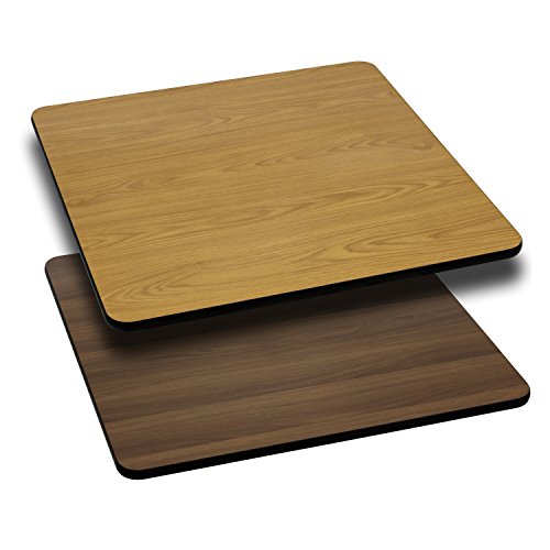 Flash Furniture Natural/Walnut / 30" Square / Reversible Laminate Tables