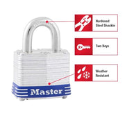 Master Lock Silver / 1 / 1 Pack Keyed Padlocks