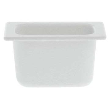 1/9 Size White Cast Aluminum Pan - 6 3/4"L x 4 1/4"W x 4"H by GET ENTERPRISES/ – Aluminum, White, Model IH1/9DWW