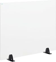 Interion Freestanding Clear Desk Divider, 30" W x 24" H