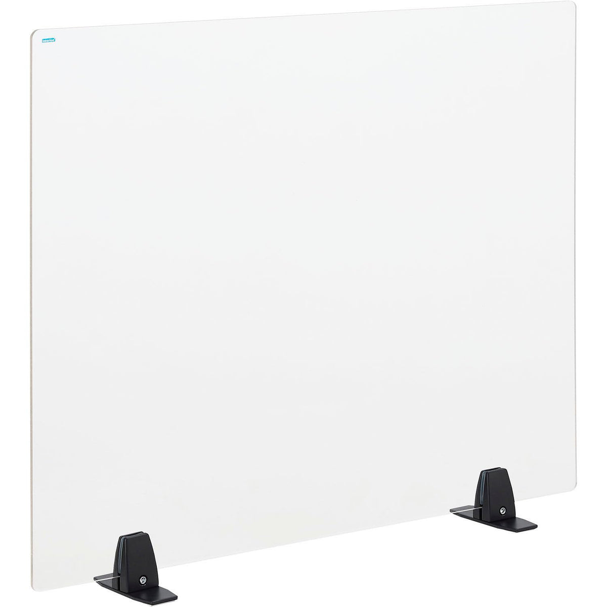 Interion Freestanding Clear Desk Divider by Global Industrial – Acrylic, Clear, Model 695951