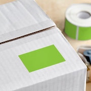 Fluorescent Green Rectangle Inventory Labels by Glownary – 2 X 3 Inches, Semi-gloss Paper, Green, Pack of 500, Model 323fg2x3br